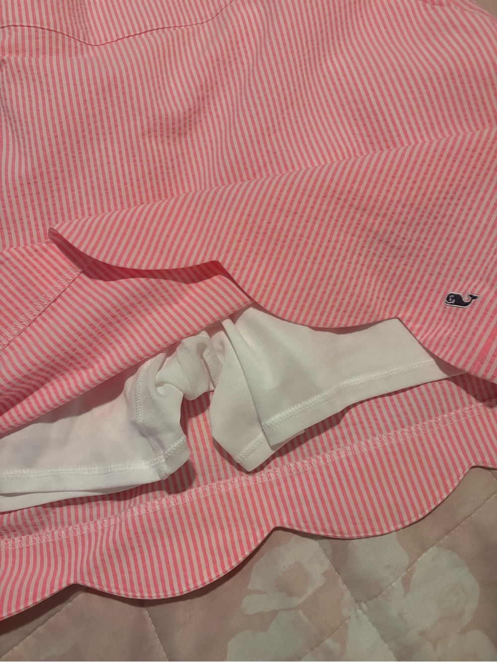 Vineyard Vines Pink Scallop Hem Stripe Skort - Picture 3 of 3